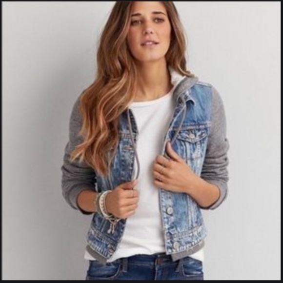 American Eagle Outfitters Jackets & Blazers - American Eagle Denim Jean Jacket Hoodie